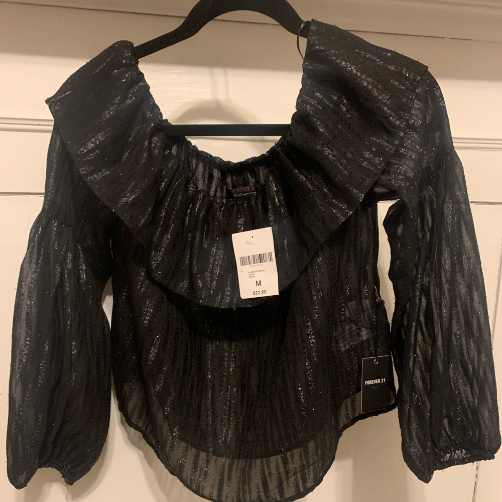 Sheer black top